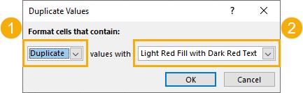 tìm và loại bỏ các giá trị trùng lặp trong Excel